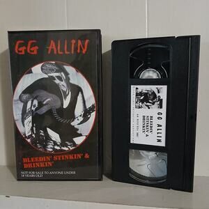 GG Allin Bleedin Stinkin & Drinkin VHS Acoustic Punk Rock